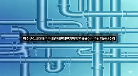 하수구싱크대배수구배관세면대변기막힘역류뚫어누수탐지공사수리