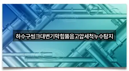 하수구씽크대변기막힘뚫음고압세척누수탐지