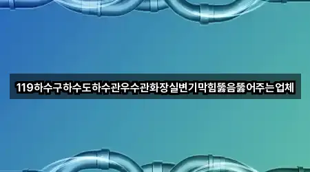 119하수구하수도하수관우수관화장실변기막힘뚫음뚫어주는업체
