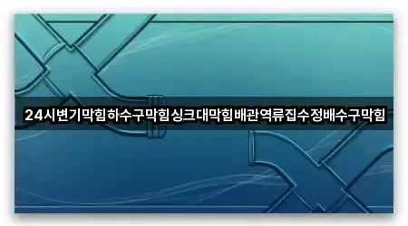 고양시 덕양구 북한동 배수구 막힘 전화 문의 3곳