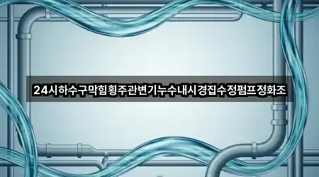24시하수구막힘횡주관변기누수내시경집수정펌프정화조