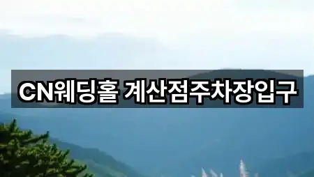 CN웨딩홀 계산점주차장입구